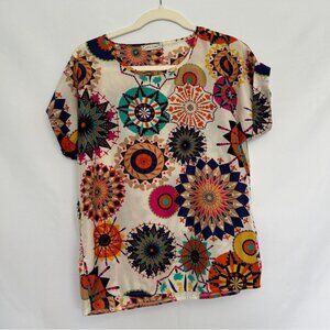 Liva Girl Colorful Mandala‎ Print Top